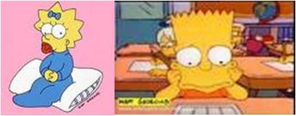 Lisa descansa y Bart estudia